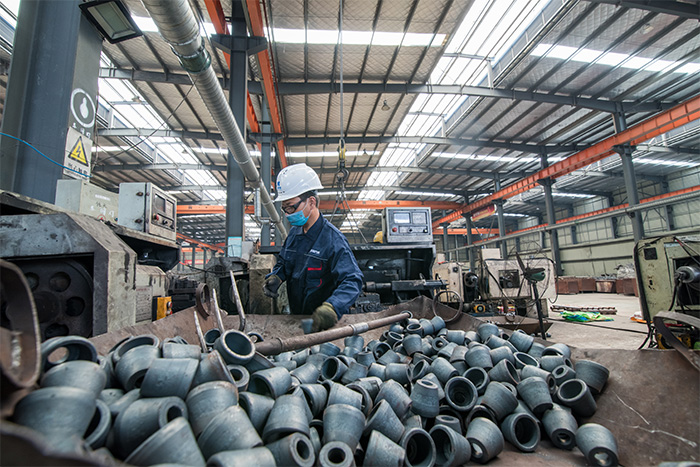 嵊州网架配件-锥头加工车间